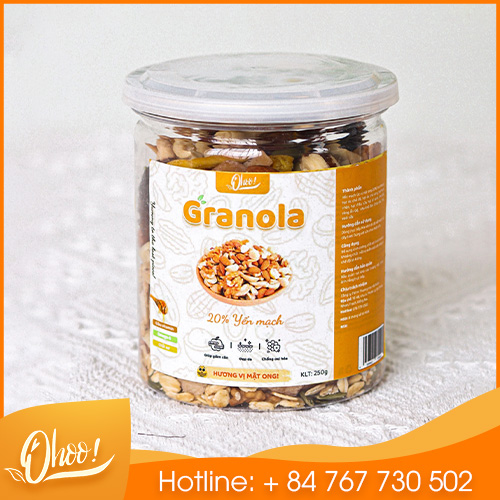 Honey granola with 20% oat (250g)